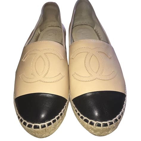 espadrille chanel femme cuir|chanel espadrilles women.